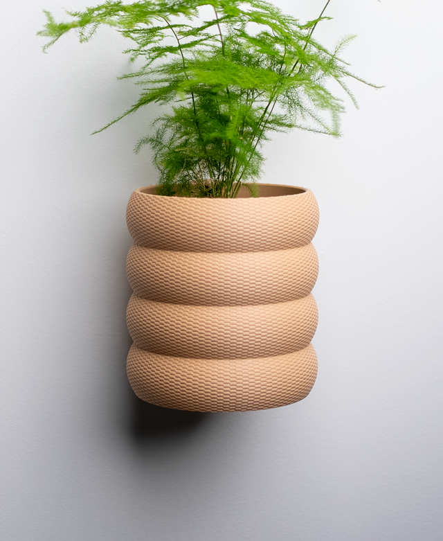 Bubble wall planter in terracotta